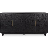 Albero 4 Door Buffet, Black-Furniture - Storage-High Fashion Home