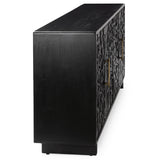 Albero 4 Door Buffet, Black-Furniture - Storage-High Fashion Home