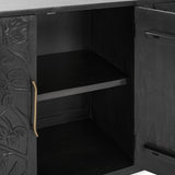 Albero 4 Door Buffet, Black-Furniture - Storage-High Fashion Home