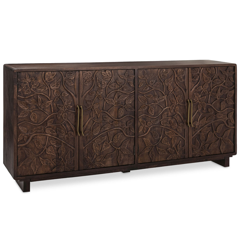 Albero 4 Door Buffet, Kona Brown-Furniture - Storage-High Fashion Home