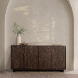 Albero 4 Door Buffet, Kona Brown-Furniture - Storage-High Fashion Home
