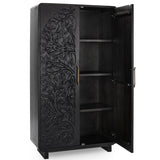 Albero Tall Cabinet, Black-Furniture - Storage-High Fashion Home