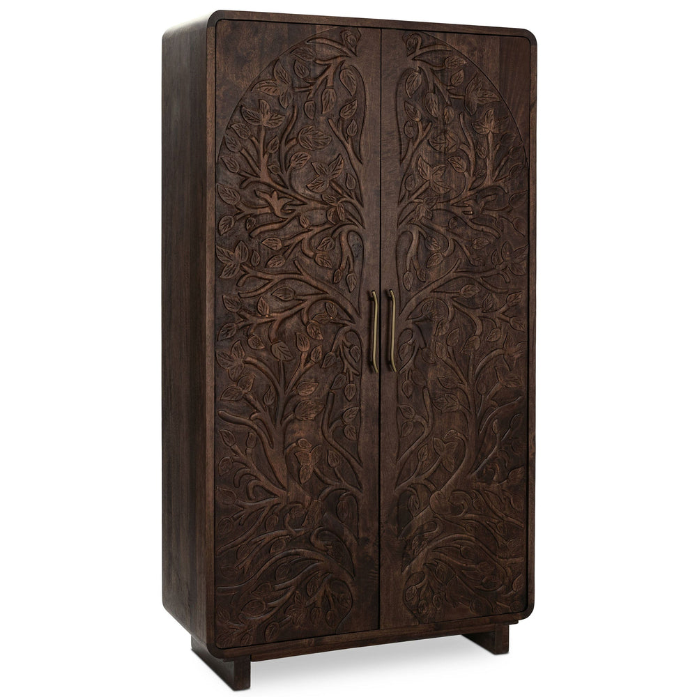 Albero Tall Cabinet, Kona Brown-Furniture - Storage-High Fashion Home