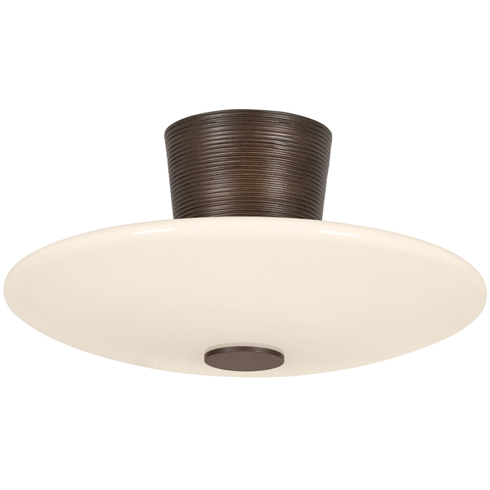 Albus Semi Flush, Bronze Leaf