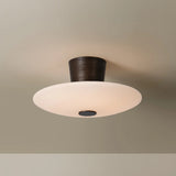 Albus Semi Flush, Bronze Leaf