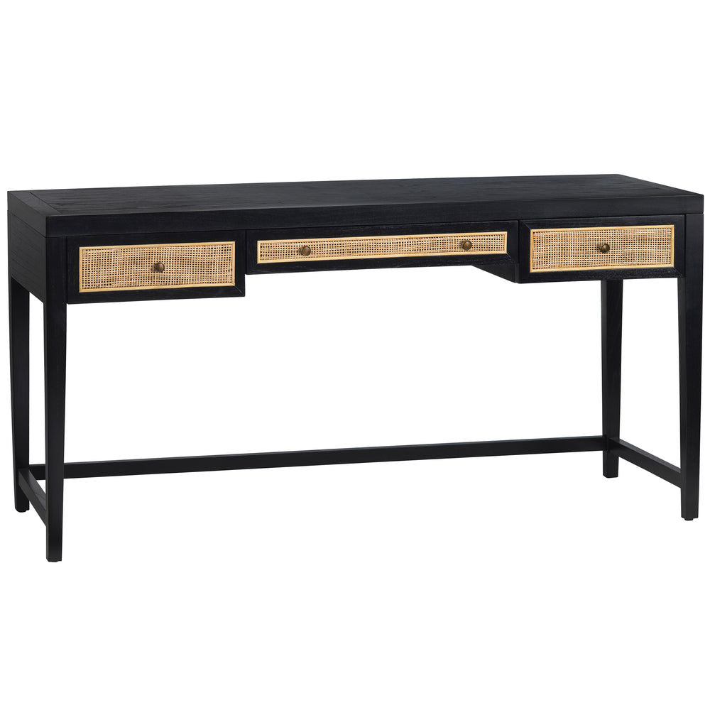 Alder Writing Desk, Black-Furniture - Office-High Fashion Home