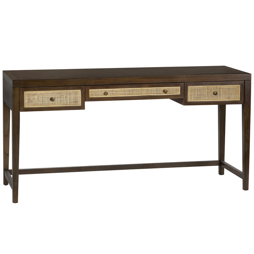 Alder Writing Desk, Brown-Furniture - Office-High Fashion Home