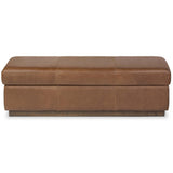 Alec Leather Storage Ottoman-Furniture - Chairs-High Fashion Home