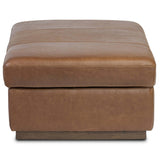 Alec Leather Storage Ottoman-Furniture - Chairs-High Fashion Home