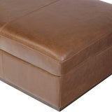 Alec Leather Storage Ottoman-Furniture - Chairs-High Fashion Home