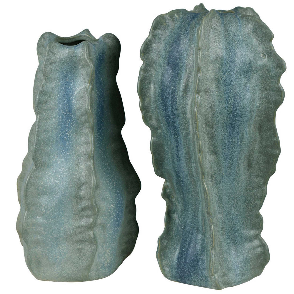Alessio Vases, Blue, Set of 2-Accessories-High Fashion Home