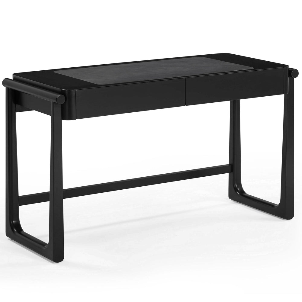 Alfalfa 2 Drawer Desk, Black-Furniture - Office-High Fashion Home