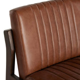 Alice Leather Bar Stool, Sonoman Chestnut-Furniture - Dining-High Fashion Home