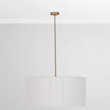 Allyn Round Pendant, White/Gold-Lighting-High Fashion Home