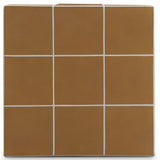 Alma Tile Side Table, Orange-Furniture - Accent Tables-High Fashion Home
