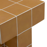 Alma Tile Side Table, Orange-Furniture - Accent Tables-High Fashion Home