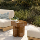 Alma Tile Side Table, Orange-Furniture - Accent Tables-High Fashion Home
