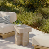 Alma Tile Side Table, Taupe-Furniture - Accent Tables-High Fashion Home