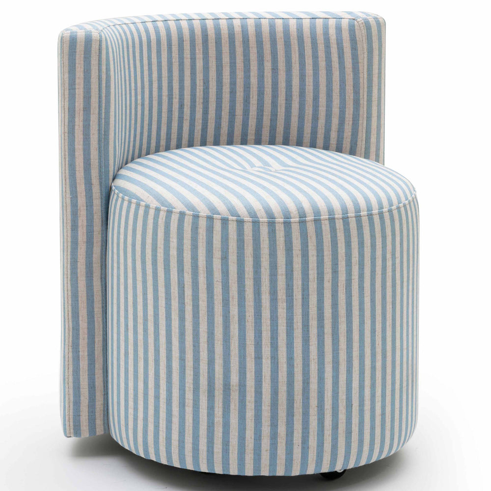 Alyssa Striped Rolling Desk Chair, Blue