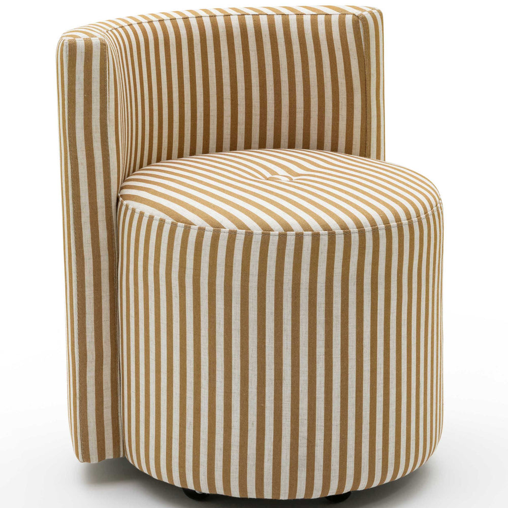 Alyssa Striped Rolling Desk Chair, Mustard