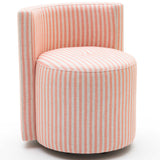 Alyssa Striped Rolling Desk Chair, Pink