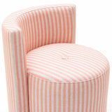 Alyssa Striped Rolling Desk Chair, Pink