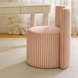 Alyssa Striped Rolling Desk Chair, Pink