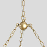 Amanda Round Beaded Chandelier, White-Lighting-High Fashion Home