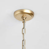 Amanda Round Beaded Chandelier, White-Lighting-High Fashion Home