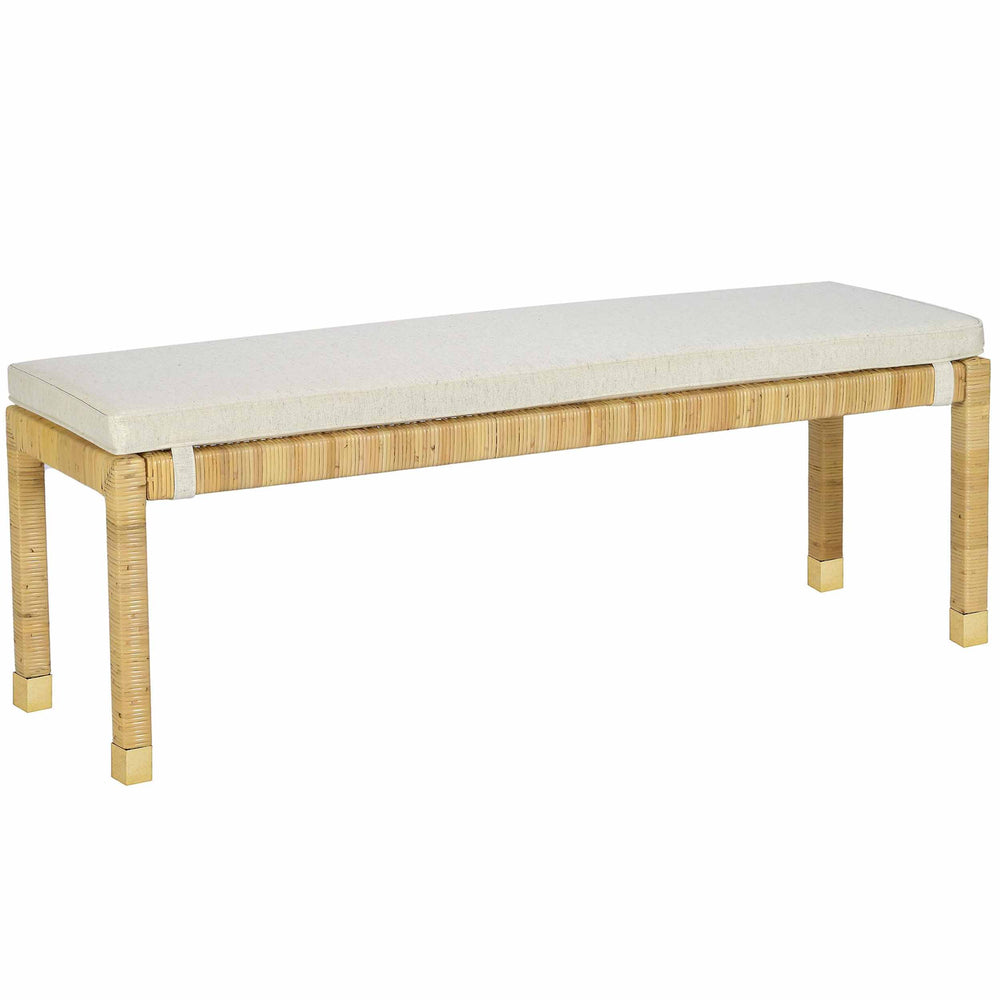 Amara Bench, Cream-Furniture - Benches-High Fashion Home