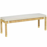 Amara Bench, Cream-Furniture - Benches-High Fashion Home