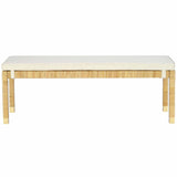 Amara Bench, Cream-Furniture - Benches-High Fashion Home