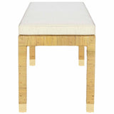Amara Bench, Cream-Furniture - Benches-High Fashion Home