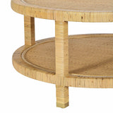 Amara Rattan Coffee Table, Natural-Furniture - Accent Tables-High Fashion Home