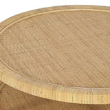 Amara Rattan Coffee Table, Natural-Furniture - Accent Tables-High Fashion Home