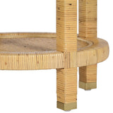 Amara Rattan Side Table, Natural-Furniture - Accent Tables-High Fashion Home