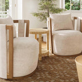 Amara Rattan Side Table, Natural-Furniture - Accent Tables-High Fashion Home