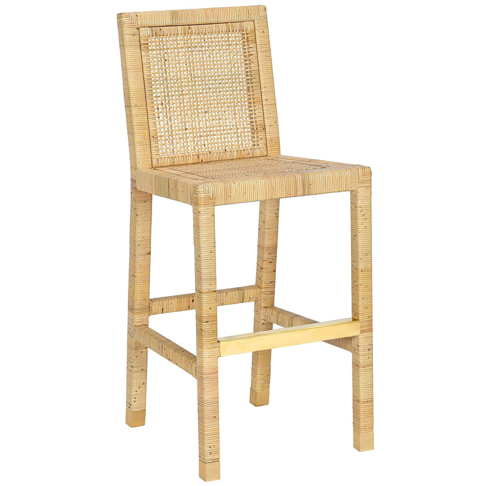 Amara Stool, Rattan/Cream-Furniture - Chairs-High Fashion Home