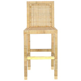 Amara Stool, Rattan/Cream-Furniture - Chairs-High Fashion Home
