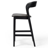 Amare Leather Counter Stool, Sonoma Black-Furniture - Dining-High Fashion Home