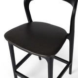 Amare Leather Counter Stool, Sonoma Black-Furniture - Dining-High Fashion Home