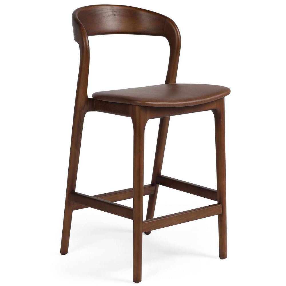 Amare Leather Counter Stool, Sonoma Coco-High Fashion Home