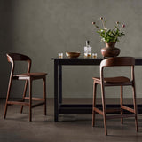 Amare Leather Counter Stool, Sonoma Coco-High Fashion Home