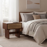 Amaria Nightstand, Walnut-Furniture - Bedroom-High Fashion Home