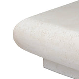 Ambra 48" Outdoor Coffee Table, Aged White by Four Hands-Furniture - Accent Tables-High Fashion Home
