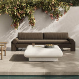 Ambra 48" Outdoor Coffee Table, Aged White by Four Hands-Furniture - Accent Tables-High Fashion Home
