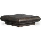 Ambra 48" Outdoor Coffee Table, Distressed Bronze by Four Hands