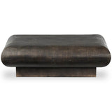 Ambra 48" Outdoor Coffee Table, Distressed Bronze by Four Hands