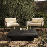 Ambra 48" Outdoor Coffee Table, Distressed Bronze by Four Hands-Furniture - Accent Tables-High Fashion Home