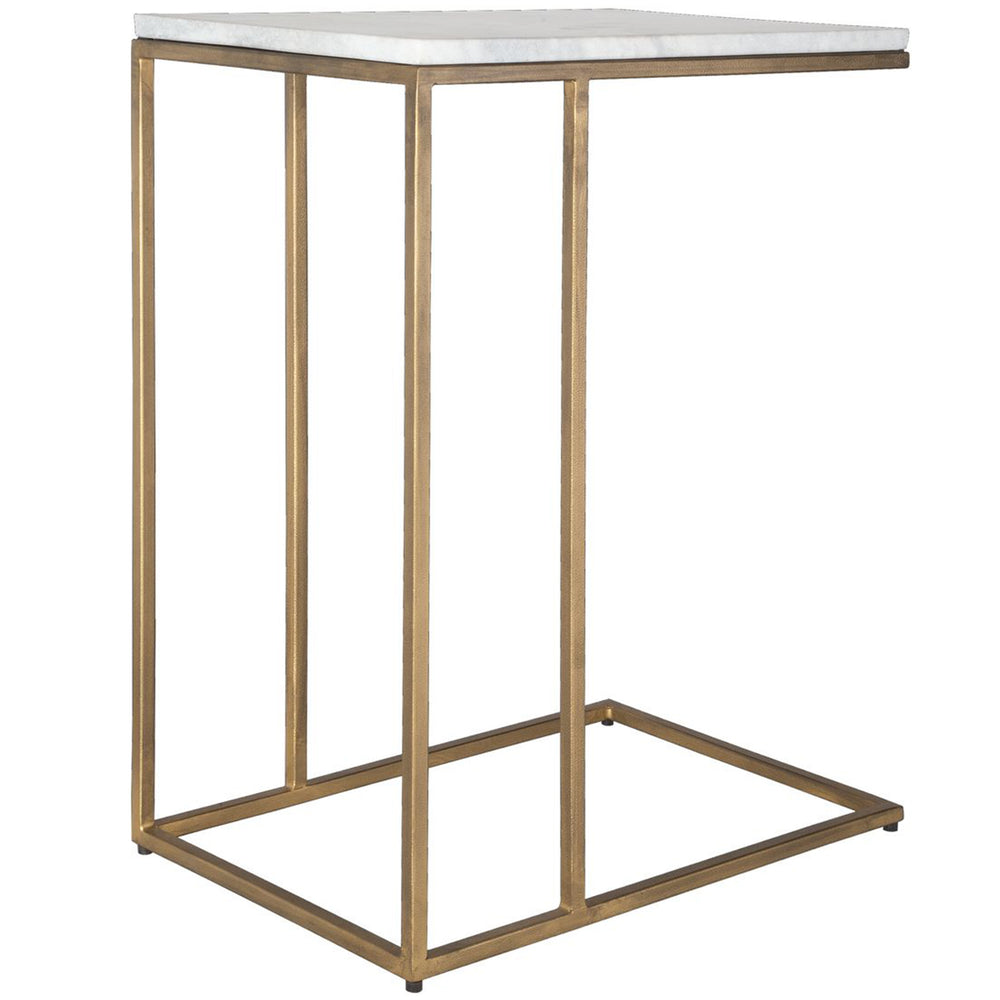 Ambrose Accent Table, Antique Brass-Furniture - Accent Tables-High Fashion Home